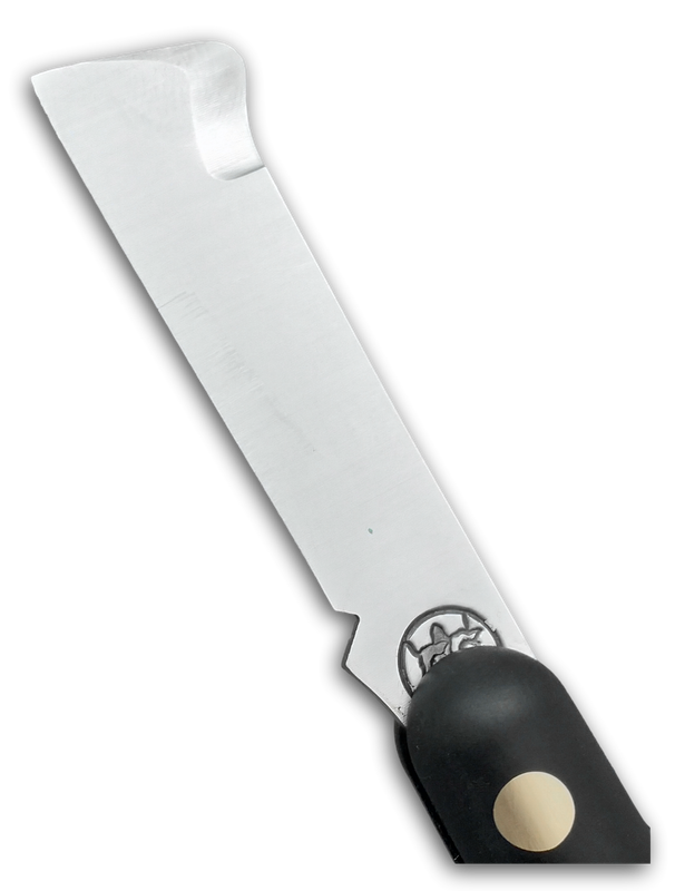 BLUE FARM | DBA. Professionelles Pfropfmesser 202 SU.SI Super Simply für Linkshänder in Stahl und Carbon mit festem Spatel