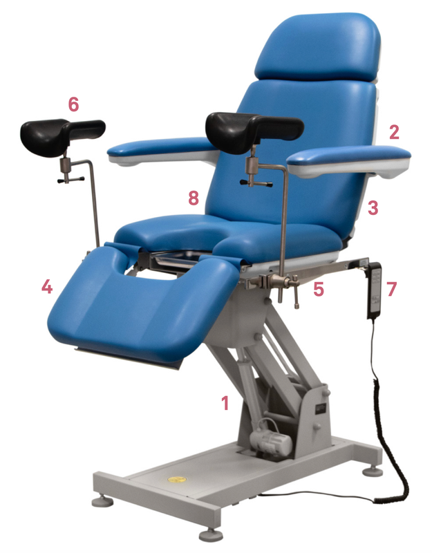 BLUE FARM | Weelko. Iliaq. Gynecological chair/bed. 3 motors, 2 versions
