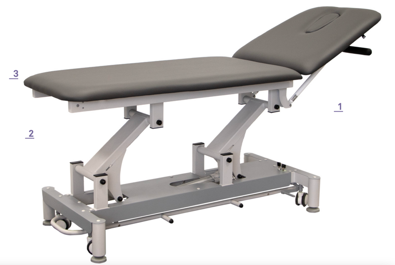BLUE FARM | Weelko. PH301. Table de massage et de physiothérapie avec 2 sections et 1 moteur.