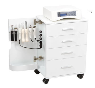 BLUE FARM | Weelko. Multilab. Professional white wooden trolley