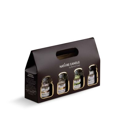 KALINDRA | Bonturi. Case with 4 assorted 90g candles in jars