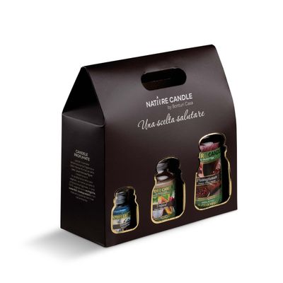 KALINDRA | Bonturi. Case with 3 assorted candles in jars