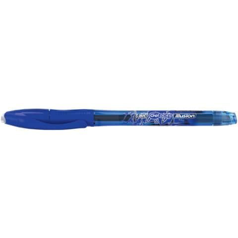 Penna gel cancellabili BIC Gel-ocity Illusion M 0,7 mm blu 516518