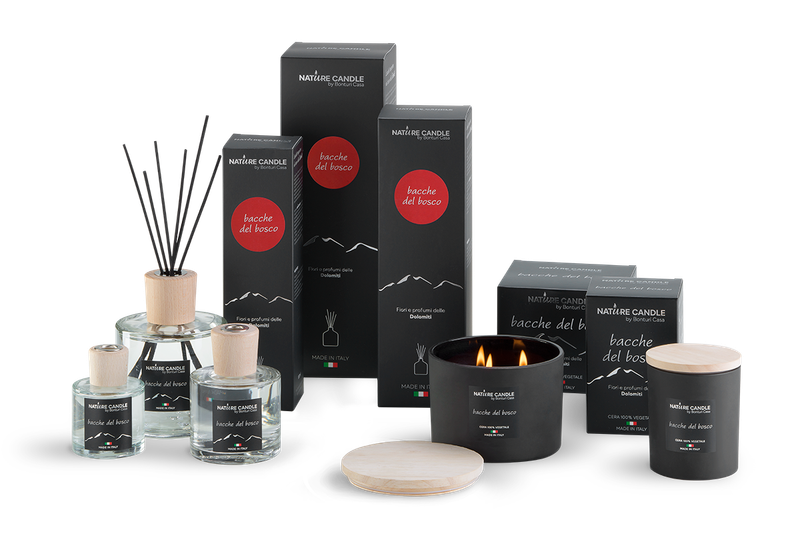 KALINDRA | Bonturi. Dolomites line candles: Berries of the Forest