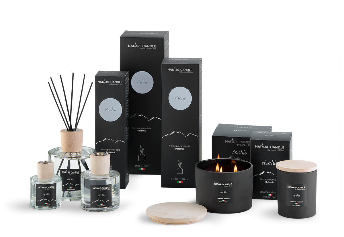 KALINDRA | Bonturi. Candles Dolomiti line: Mistletoe
