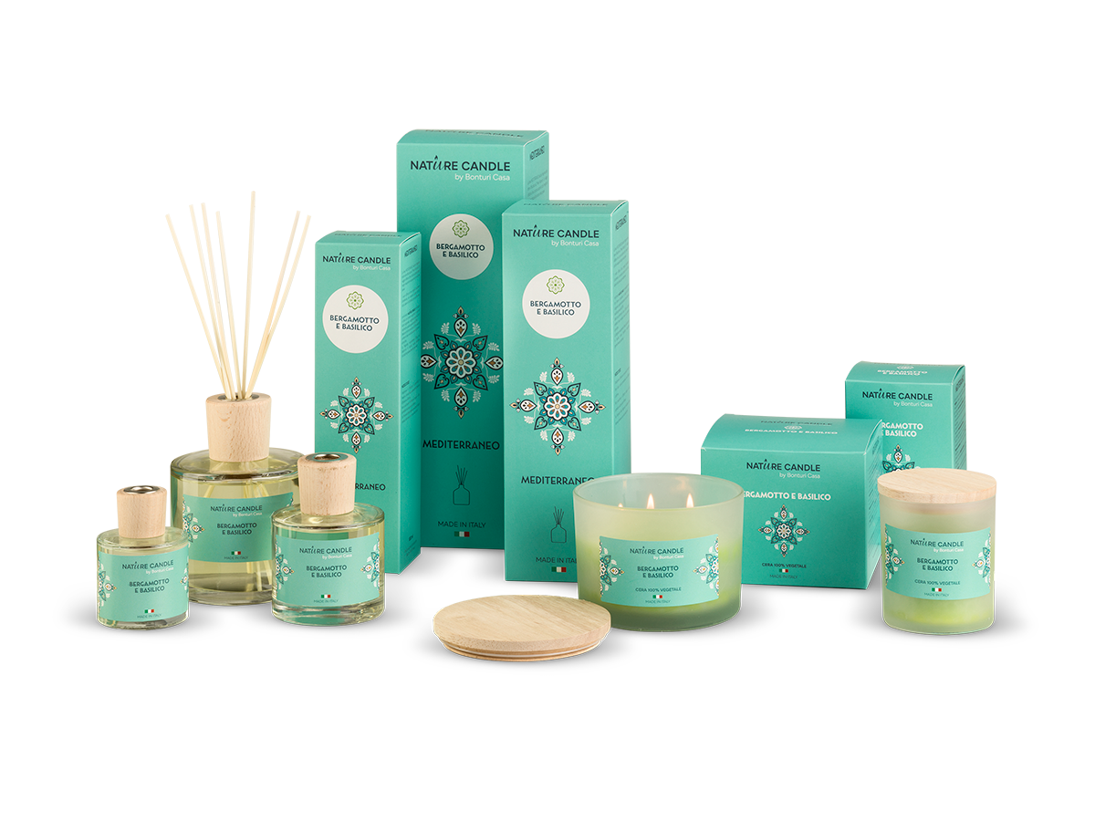 KALINDRA | Bonturi. Room fragrances Mediterraneo line: bergamot and basil