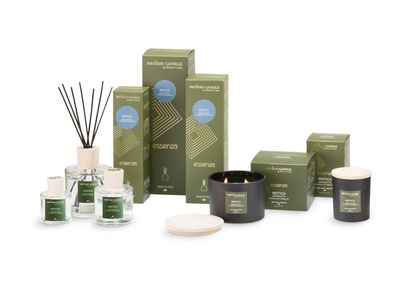 KALINDRA | Bonturi. E2Senza Mistica line candles: bergamot and tobacco leaves