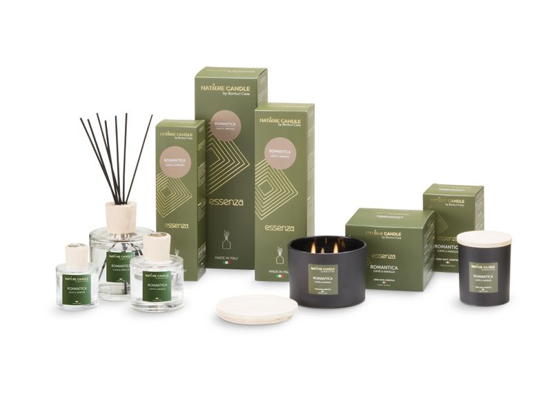 KALINDRA | Bonturi. E2Senza Romantica line candles: coffee and vanilla