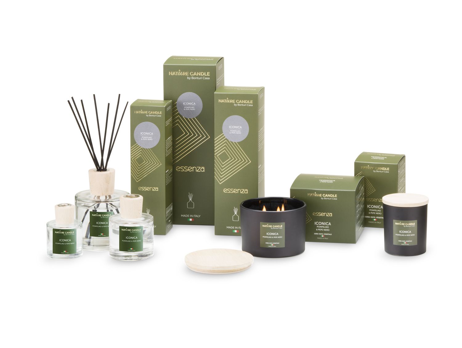 KALINDRA | Bonturi. E2Senza iconic line room fragrances: grapefruit and black pepper