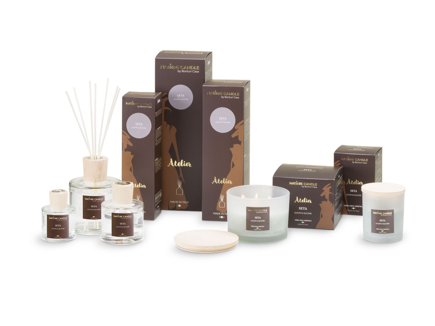 KALINDRA | Bonturi. Atelier line candles. Silk: Lilium &amp; Wisteria