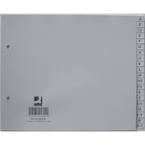 Divisori alfabetici Q-Connect A-Z met altezza 22,5x18 cm 20 pagine KF01809