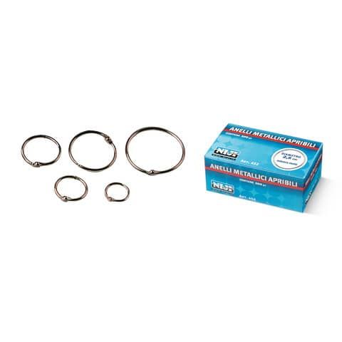 Anelli metallici Niji ? 2 cm  Conf. 100 pezzi - 451