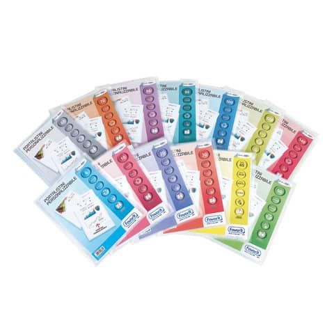 Portalistini a fogli fissi Favorit Sviluppo personalizzabili 22x30 cm - 60 buste trasparente - 100460329