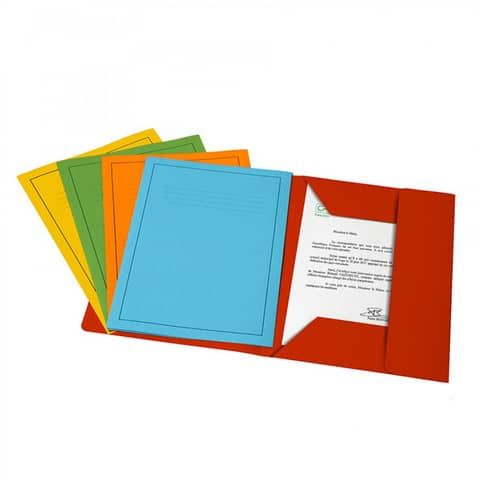 Cartella a 3 lembi Fraschini Bristol 25x35 cm con dorso espandibile fino a 2 cm verde  conf. da 25 - 2015-V