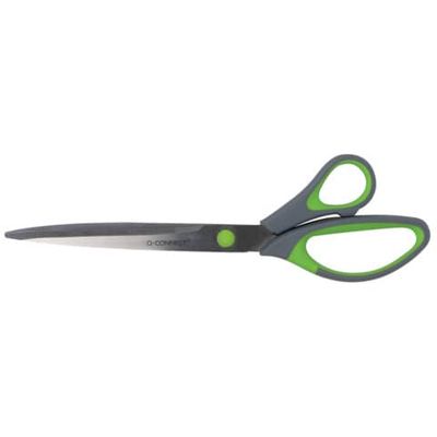 Forbici Q-Connect Softgrip lame asimmetriche grigio/verde 24,9 cm KF00755