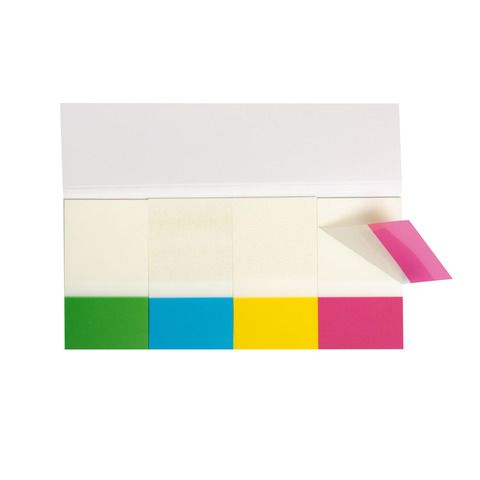Segnapagina Q-Connect Neon assortiti 25x45 mm blister 4 blocchetti da 50 - KF01225