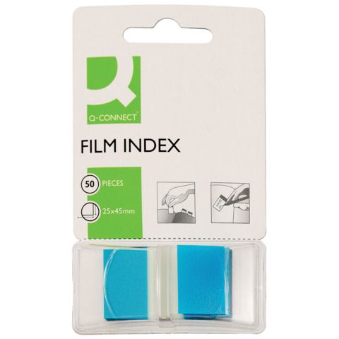 Segnapagina Q-Connect 25x45 mm blu  blocchetto da 50 - KF03632