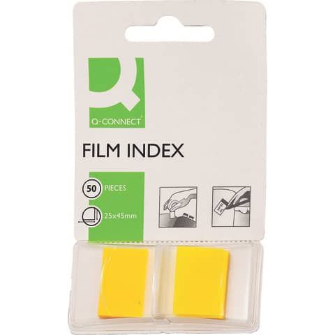 Segnapagina Q-Connect 25x45 mm giallo  blocchetto da 50 - KF03634