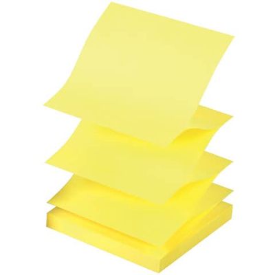 Foglietti riposizionabili a fisarmonica Q-Connect Z-Notes 70 g/m giallo neon 76x76 mm  6 blocc. da 100 ff - KF16575