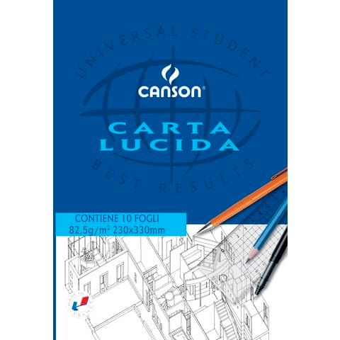 Blocco da disegno CANSON carta lucida bianco 80 g/m 23x33 cm C200005826
