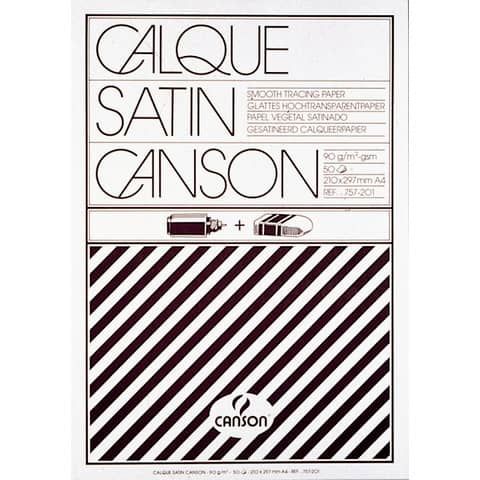 Blocco da disegno Canson carta lucida satinata 50 fogli 90/95 g/m A4 C200757201