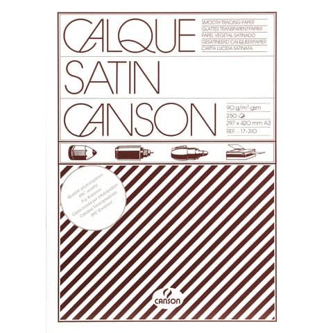 Carta lucida Canson Calque Satin 90/95 g/m A3 Conf. 250 pezzi - C200017310