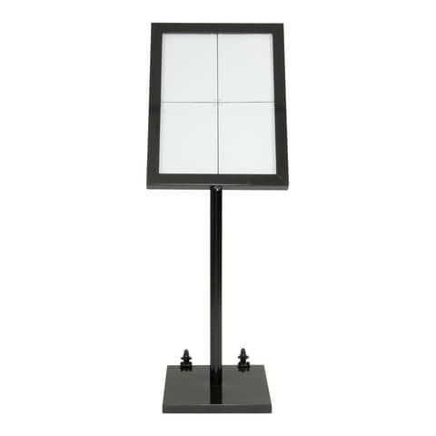 Espositore luminoso a LED Securit Black Star in metallo 46x41x136 cm nero MCS-4A4-BL-SET