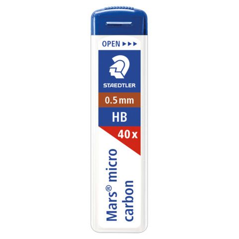 Astuccio 40 mine sottili HB Staedtler Mars Micro Carbon 255 0,5 mm - 255 05-HB