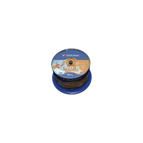 DVD-R Verbatim 16x 4.7 GB stampabile Spindle Case in confezione da 50 dvd - 43533