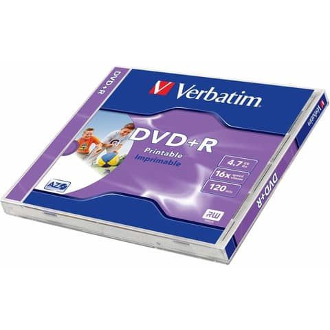 DVD+R Verbatim Jewel case 4,7 GB - Velocit 16x conf. da 10 - 43508
