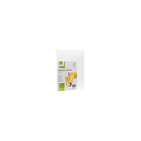 Copertina per rilegatura Q-Connect A4 250 g/m bianco lucido conf. 100 pezzi - KF00498