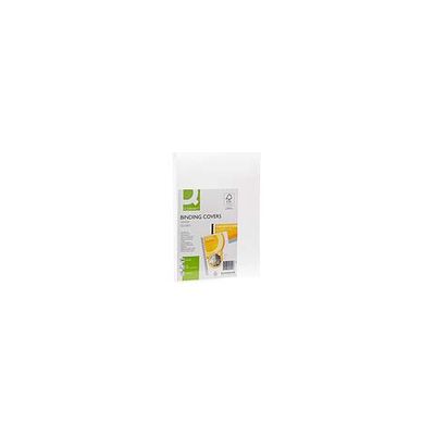 Copertina per rilegatura Q-Connect A4 250 g/m bianco lucido conf. 100 pezzi - KF00498