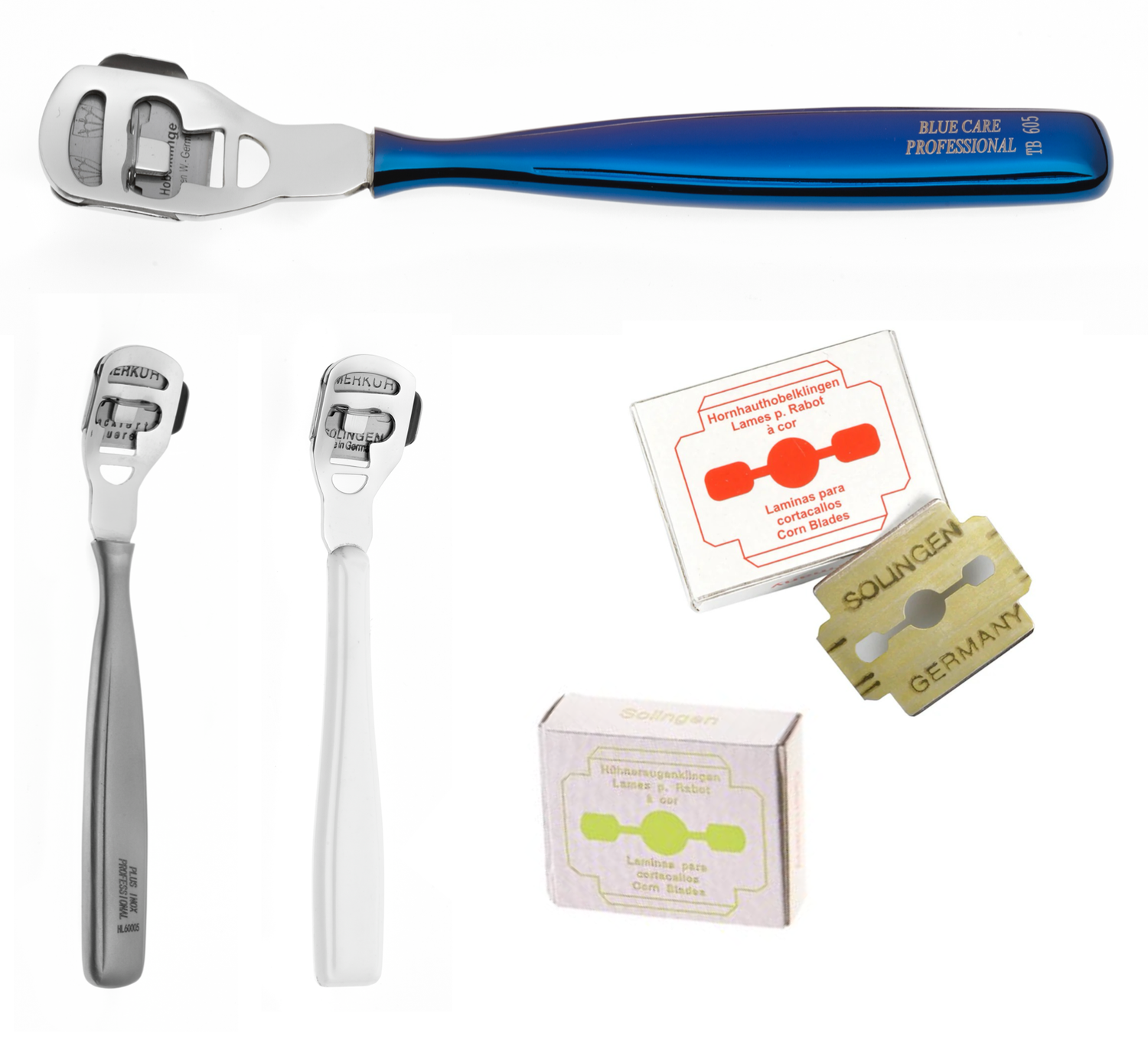 KALINDRA | Cutlery. Credo type callus cutter and original Solingen replacement blades