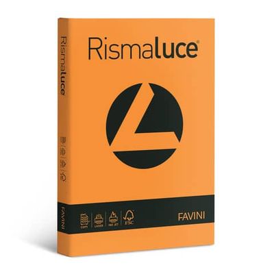Carta colorata Favini Rismaluce colori forti 90 g/m A3 arancio Risma da 300 fogli - A66E313