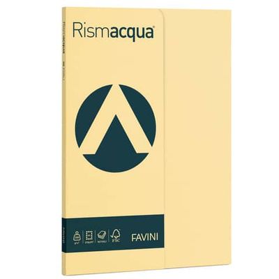 Carta colorata Favini Rismacqua colori tenui 200 g/m A4 camoscio 02 - Risma da 50 fogli - A69R544