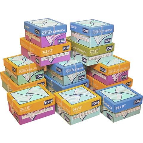 Moduli continui &#39;&#39;CARTA BIANCA&#39;&#39; Form 2 copie chimiche piste staccabili bianco scatola da 1000 moduli - 61030128