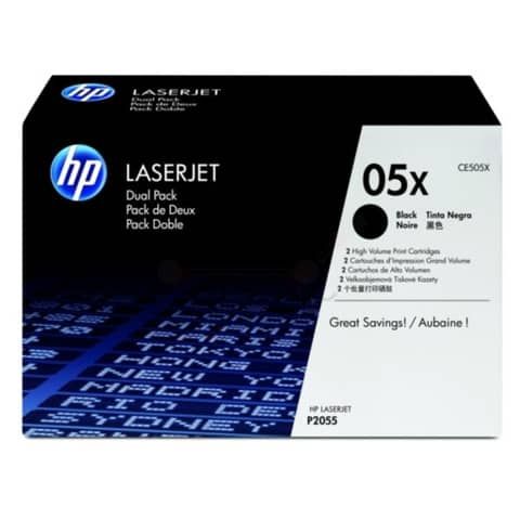Toner alta capacit 05X HP nero  Conf. 2 - CE505XD