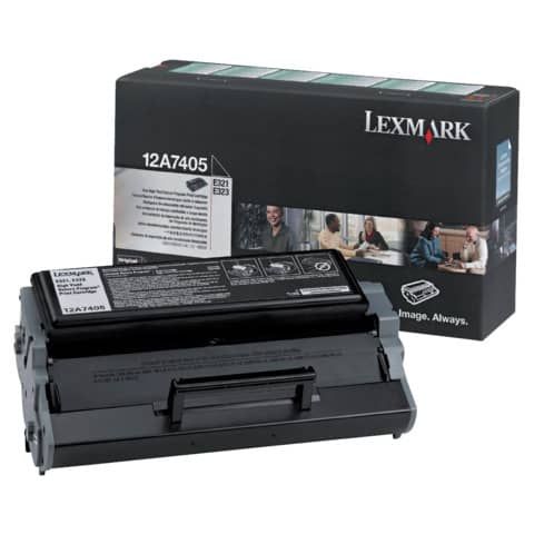 Toner alta resa return program Lexmark nero 12A7405