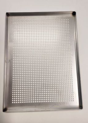 KALINDRA | Pizza. Perforated tray in 304 stainless steel. Holes measure 5 x 5 mm