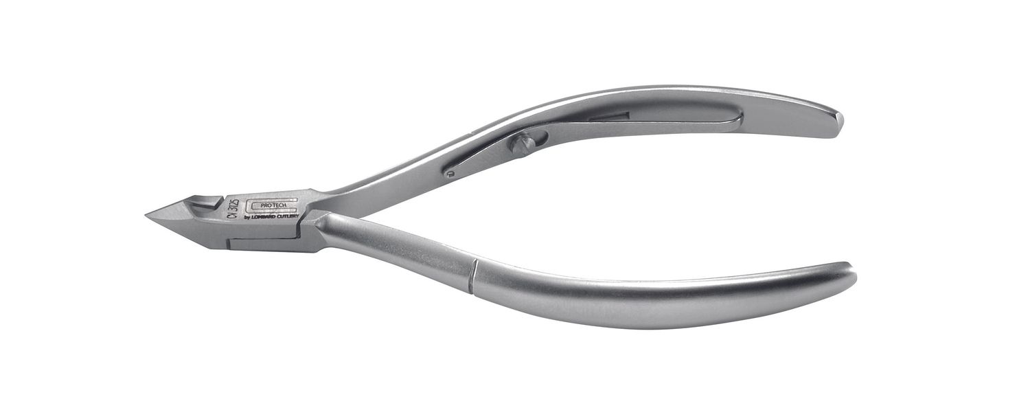 BLUE FARM | Lombard. Cobalt leather cutter, curved, overlapping, single bar spring