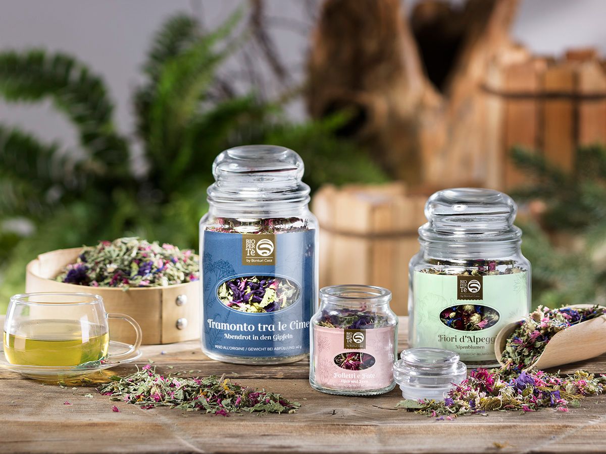 BLUE FARM | Bonturi Bio for you. Organic herbal teas from the Dolomites in 6 variations and 3 formats