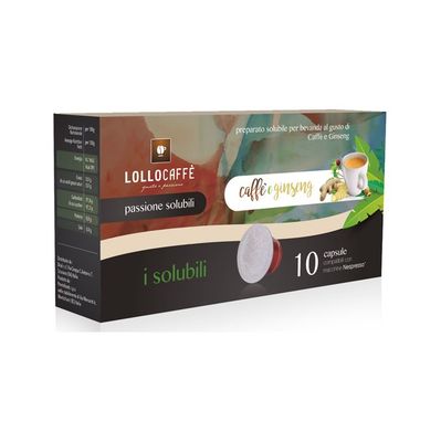 BLUE FARM | Nestlé. Nespresso. Ginseng. Capsules compatibles &quot;Lollo&quot; en paquets de 10 pièces.