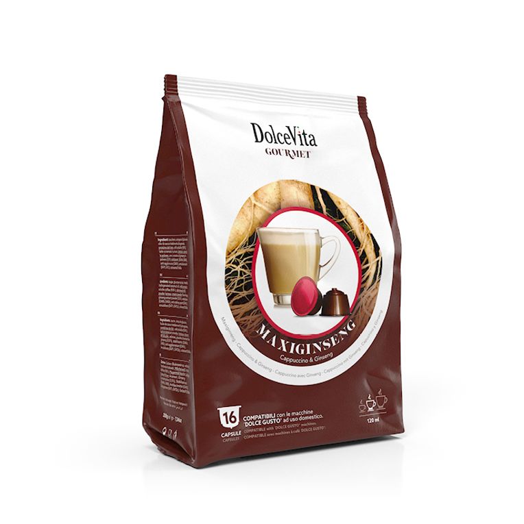 BLUE FARM | Nestlé. Nescafé Dolce Gusto. Maxi Ginseng. Cápsulas compatibles &quot;Dolce vita&quot; en envases de 16 unidades.