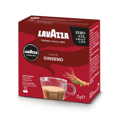 BLUE FARM | Lavazza. A modo mio. Café de ginseng en cápsulas. Paquetes de 12 piezas.