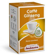 BLUE FARM | San Demetrio. Ginseng Coffee in compostable ESE pods. Packs of 18 pieces.