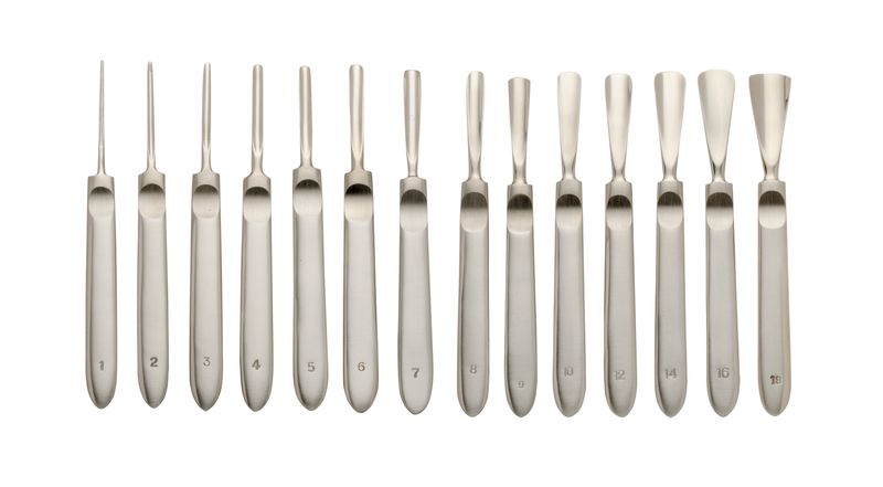 KALINDRA | Cutlery. Sharply gouges, St. steel, flat anti slip handle