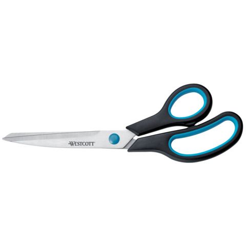 Forbici Westcott Soft Grip Easy Grip asimmetriche blu/nero 24,7 cm E-30293 00