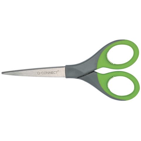 Forbici universali in blister Q-Connect Elite Softgrip grigio/verde 18 cm KF03986