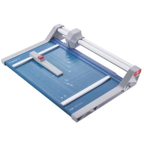 Taglierina a rullo Dahle di terza generazione con pressino automatico luce 360 mm blu - R000550