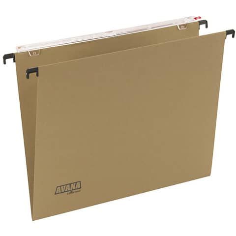 Cartelle sospese orizzontali per cassetti AVANA 39 cm fondo a V avana Conf. 50 pezzi - 060/390 Beta -B1